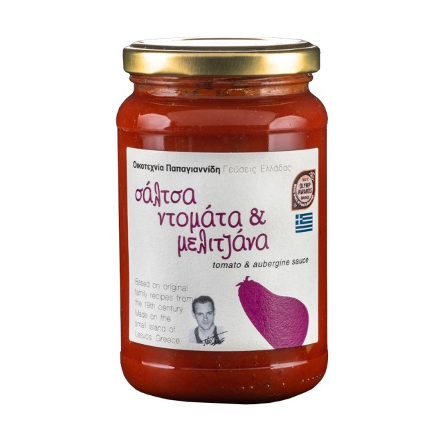 Papayiannides: Flavors of Greece - Tomato & Aubergine Sauce (Glass Jar - 380g)