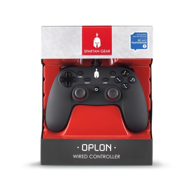 Spartan Gear - Oplon Wired Controller (compatible with PC and playstation 3) (colour: Black)