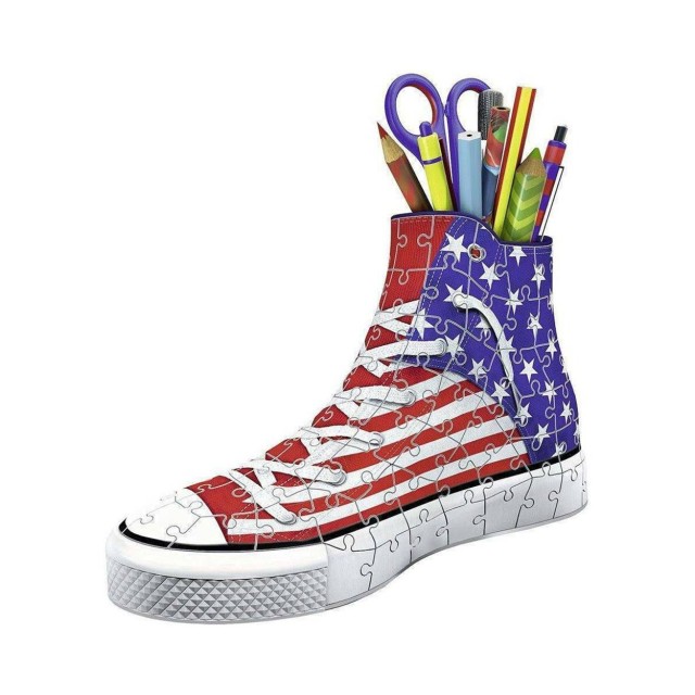 Ravensburger 3D Puzzle: Sneaker American Flag Pen Holder with Candle (108 pcs) (12549)