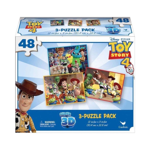 Spin Master Toy Story 4 - 3 Puzzle PackSuper Super 3D (Lenticula) (48pcs x 3) (6052966)