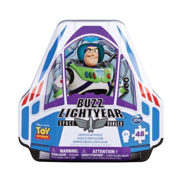 Spin Master - Toy Story Buzz Lightyear Lenticular Puzzle in a Shaped Tin Packaging (20108499)