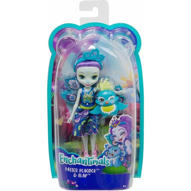 Mattel Enchantimals Mini Doll - Patter Peacock & Flap (FXM74)