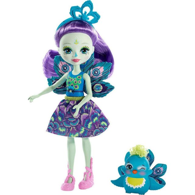 Mattel Enchantimals Mini Doll - Patter Peacock & Flap (FXM74)