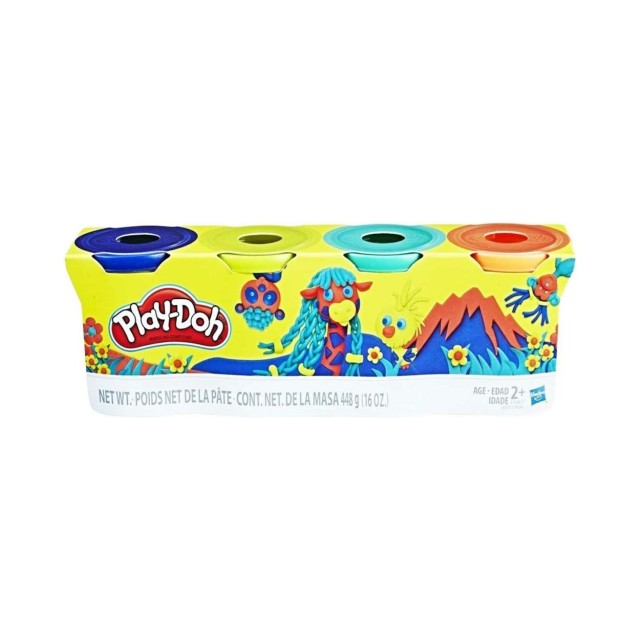 Hasbro Play-Doh Wild Color Tubs (Pack of 4) (E4867)