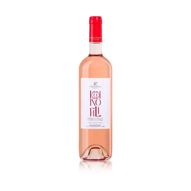 Simeonidis - Kokkino fili Rose -Muscat  Alexandrias - Merlot - Semi-Dry Wine P.G.I.,750ml