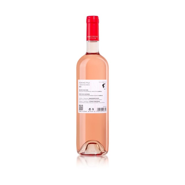 Simeonidis - Kokkino fili Rose -Muscat  Alexandrias - Merlot - Semi-Dry Wine P.G.I.,750ml