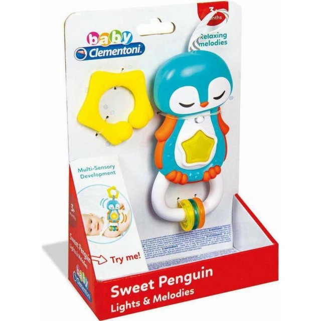 AS Baby Clementoni - Interactive Electronic Rattle Sweet Penguin (1000-17331)