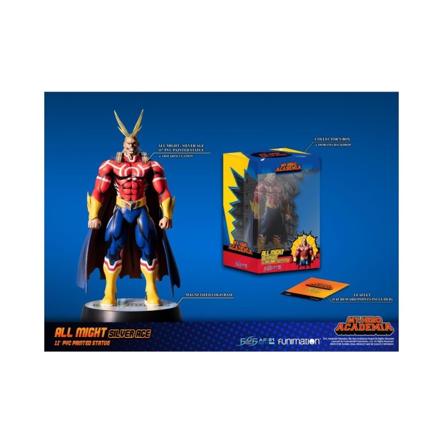 F4F My Hero Academia – All Might: Silver Age (with Articulated Arms) PVC Statue (28cm) (MHAASST)