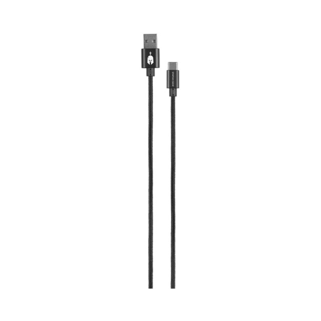 Spartan Gear - Double Sided USB Cable (Type C) (length: 2m - compatible with playstation 5, xbox series x/s, tablet, mobile) (colour: Black)