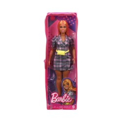 Mattel Barbie Doll - Fashionistas #161 - Puff Sleeve Plaid Blazer Dress Curvy Doll (GRB53)