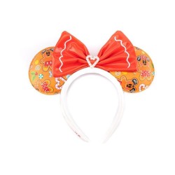 Loungefly: Disney Ginger Bread Aop Patent Bow Heart Headband (WDHB0094)