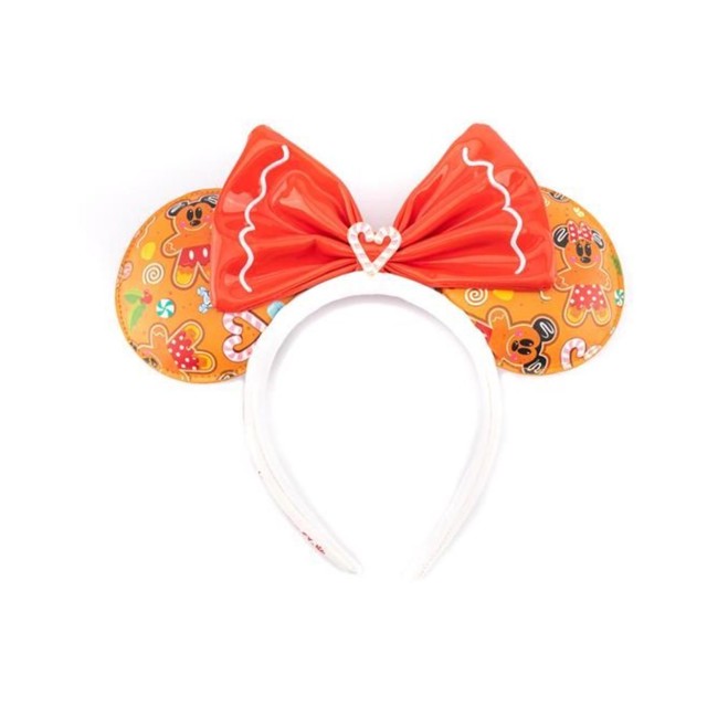 Loungefly: Disney Ginger Bread Aop Patent Bow Heart Headband (WDHB0094)