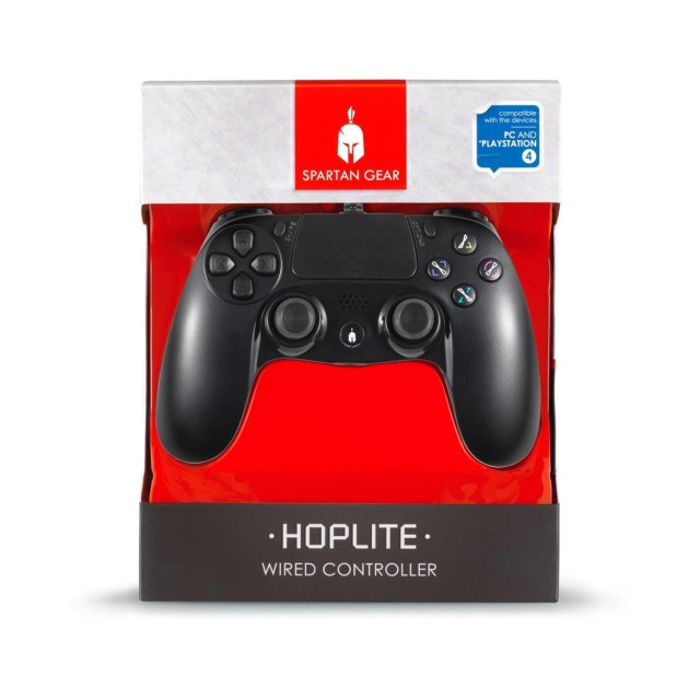 Spartan Gear - Hoplite Wired Controller (compatible with PC and playstation 4) (colour: Black)