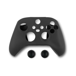 Spartan Gear - Controller Silicon Skin Cover and Thumb Grips (compatible with xbox series x/s) (colour: Black)