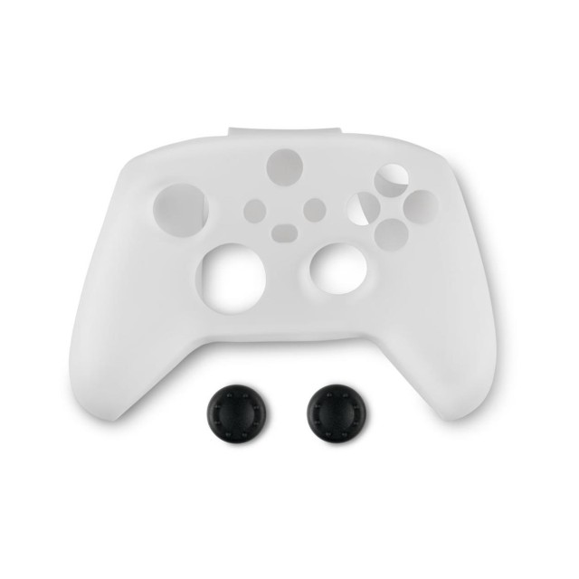 Spartan Gear - Controller Silicon Skin Cover and Thumb Grips (compatible with xbox series x/s) (colour: White)