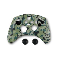 Spartan Gear - Controller Silicon Skin Cover and Thumb Grips (compatible with xbox series x/s) (colour: Green Camo)