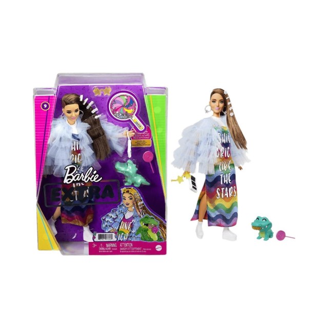 Mattel Barbie Extra: Rainbow Dress Doll (GYJ78)