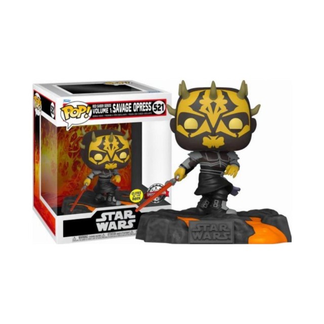 Funko Pop! Deluxe: Disney Star Wars Sith - Red Saber Series Vol.1 Savage Opress (Glows in the Dark) (Special Edition) #521 Bobble-Head Vinyl Figure