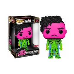 Funko Pop! Marvel Jumbo: What If...? - Infinity Killmonger (Blacklight) (Special Edition) #1058 Bobble-Head Vinyl Figure (10")