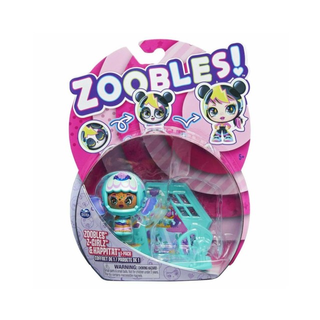 Spin Master Zoobles!: Z-Girlz & Happitat - Green Fish Girl Figure (1-Pack) (20134942)