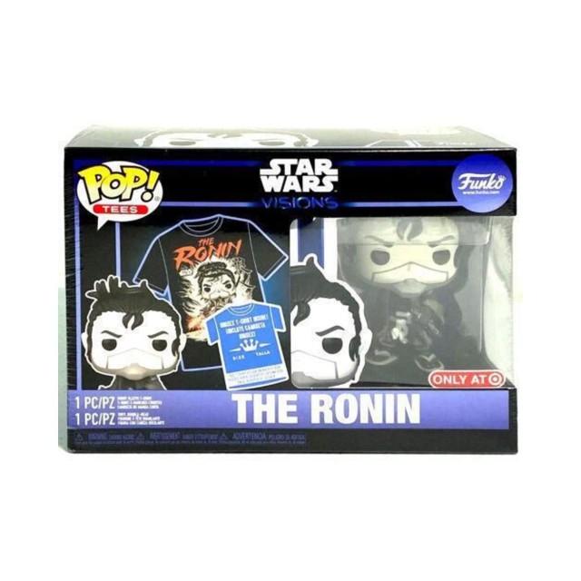 Funko Pop! & Tee (Adult): Disney Star Wars Visions - The Ronin (Special Edition) Bobble-Head Vinyl Figure and T-Shirt (M)