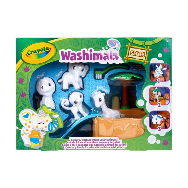 Giochi Preziosi Crayola Washimals: Safari - Colour & Wash Adorable Safari Animals (74-7328-E-000)