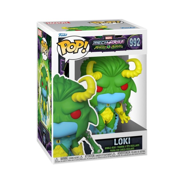 Funko Pop! Marvel: Mech Strike Monster Hunters - Loki #992 Bobble-Head Vinyl Figure