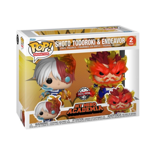 Funko Pop! 2-Pack Animation: My Hero Academia S9 - Shoto Todoroki & Endeavor (Special Edition) Vinyl Figure