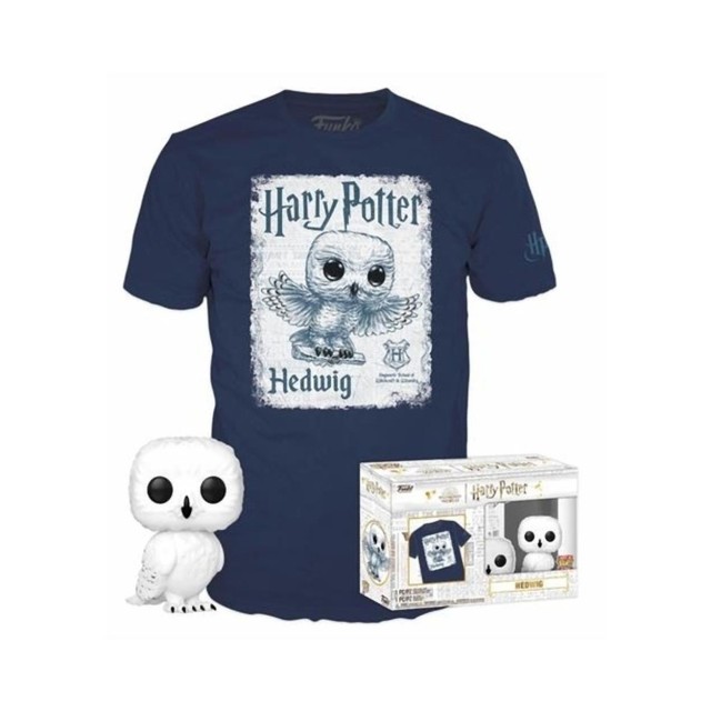 Funko Pop! & Tee (Adult): Harry Potter - Hedwig Vinyl Figure & T-Shirt (S)