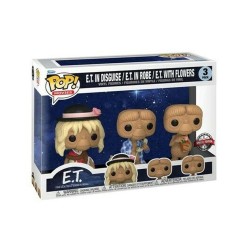 Funko Pop! 3-Pack Movies: E.T. - E.T. in Disguise / E.T. in Robe / E.T. with Flowers (Special Edition) Vinyl Figures