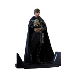 Diamond Star Wars Premier Collection: The Mandalorian - Luke Skywalker And Grogu Statue (1/7) (FEB222120)