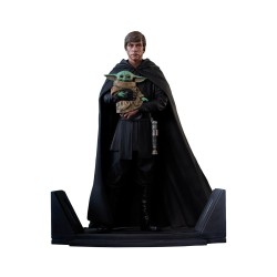 Diamond Star Wars Premier Collection: The Mandalorian - Luke Skywalker And Grogu Statue (1/7) (FEB222120)