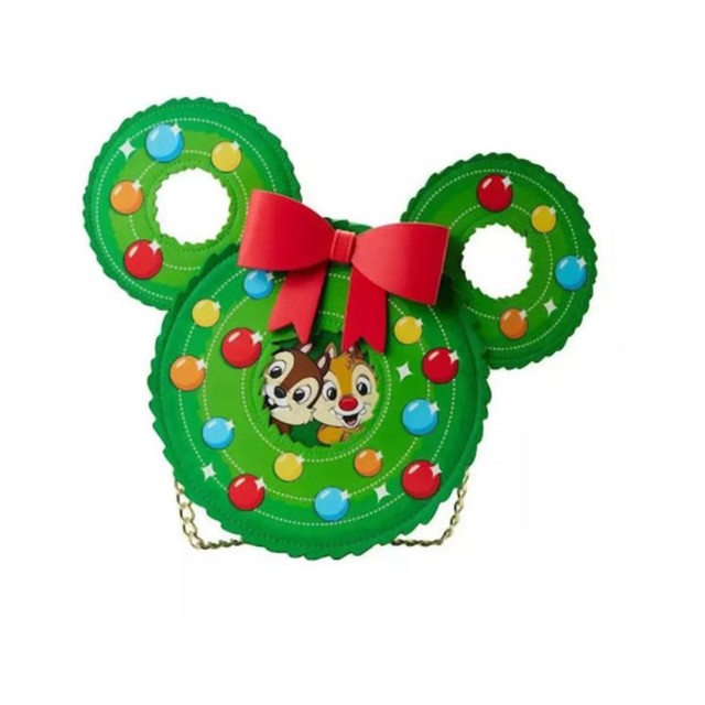 Loungefly: Disney - Chip And Dale Figural Wreath Crossbody Bag (WDTB2679)