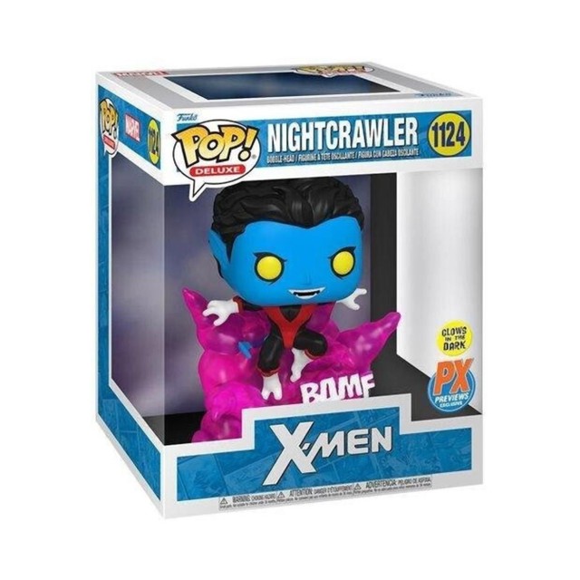 Funko Pop! Deluxe: X-Men - Nightcrawler (Teleporting) (Glows in the Dark) (PX Previews Exclusive) #1124 Bobble-Head Vinyl Figure