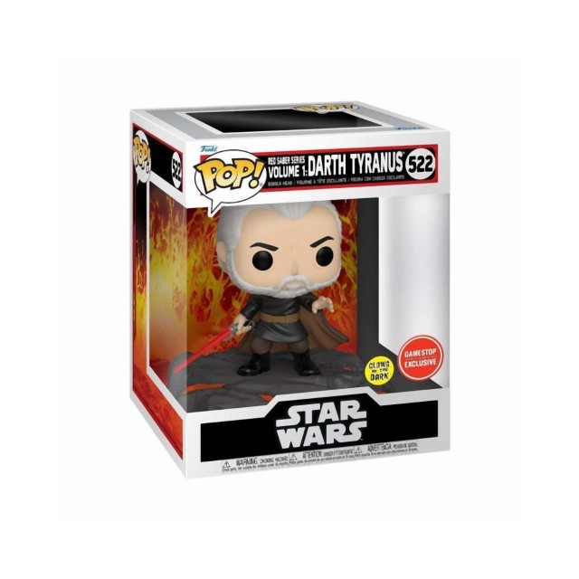 Funko Pop! Deluxe: Disney Star Wars - Red Saber Series Vol.1 - Darth Tyranus (Glows in the Dark) (Gamestop Exclusive) #522 Vinyl Figure