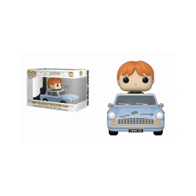 Funko Pop! Rides Super Deluxe: Harry Potter Chamber of Secrets Anniversary 20th - Ron Weasley in Flying Car #112 Vinyl Figure