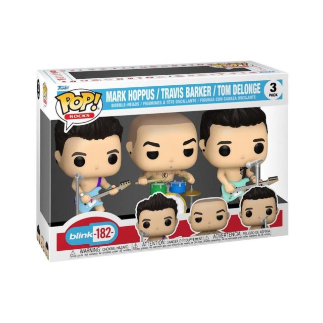 Funko Pop! Albums Deluxe: Blink-182 - Mark Hoppus, Travis Barker, Tom DeLonge (Enema of the State) #36 Vinyl Figures