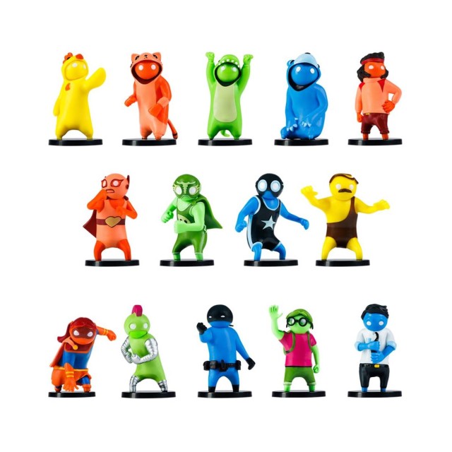 P.M.I. Gang Beasts Collectible Figures - 5 Pack -including 1 rare hidden character (S1) (Random) (GB2040)