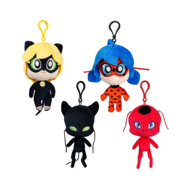 P.M.I. Miraculous Clip On Plush Characters (S1) (Random) (MLB7004)