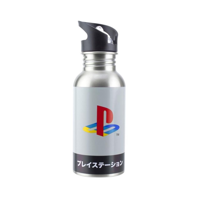 Paladone: Playstation - Heritage Metal Water Bottle (with Straw) (480ml) (PP8977PS)