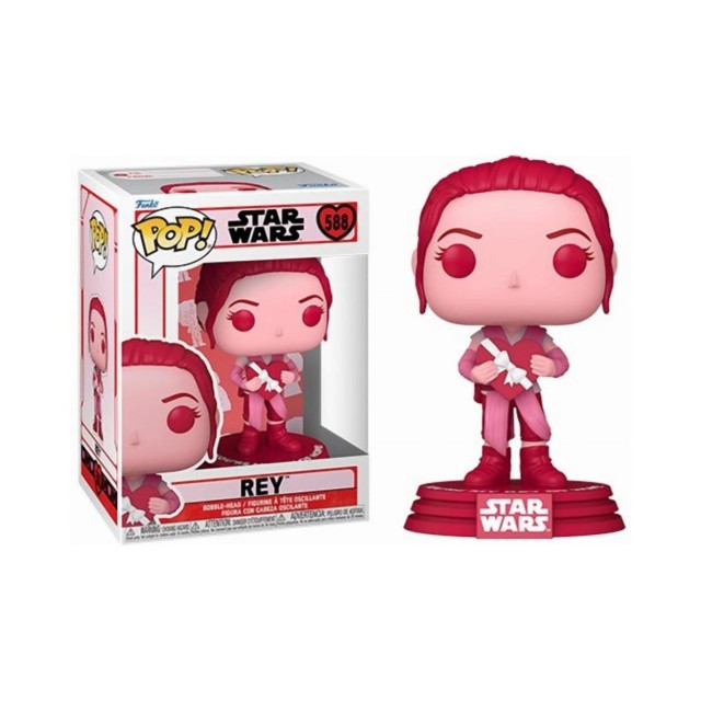 Funko Pop! Disney Star Wars: Valentines S3 - Rey #588 Bobble-Head Vinyl Figure