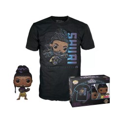 Funko Pop! & Tees (Adult): Marvel Black Panther - Shuri (Glows in the Dark) Bobble-Head Vinyl Figure & T-Shirt (M)