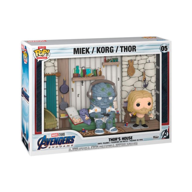 Funko Pop! Moment Deluxe: Marvel Avengers Endgame - Thor’s House (Miek / Korg / Thor) #05 Vinyl Figures