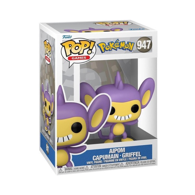 Funko Pop! Games: Pokemon - Aipom Capumain Griffel #947 Vinyl Figure