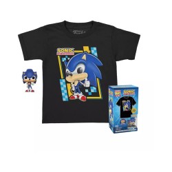 Funko Pocket Pop! & Tee (Child): Sonic (Flocked) Vinyl Figure and T Shirt (M)