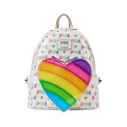 Loungefly Lisa Frank - Logo Heart Detachable Rainbow Bag Mini Backpack (LSFBK0005)