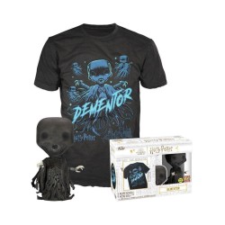 Funko Pop! & Tee (Adult): Harry Potter - Dementor (Glows in the Dark) Vinyl Figure and T-Shirt (S)