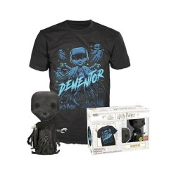 Funko Pop! & Tee (Adult): Harry Potter - Dementor (Glows in the Dark) Vinyl Figure and T-Shirt (M)