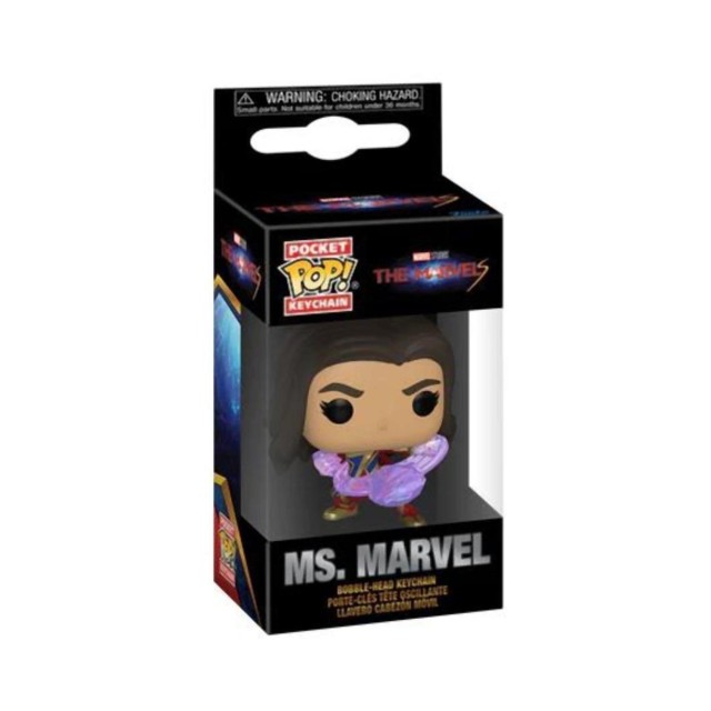 Funko Pocket Pop!: The Marvels - Ms. Marvel Bobble-Head Vinyl Figure Keychain