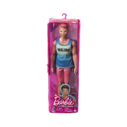 Mattel Barbie Ken Doll - Fashionistas #192 Blue Ombre "Malibu" Tank, Red Shorts Vitiligo Doll (HBV26)